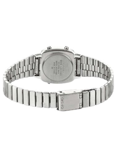 Casio LA670WEA-2EF - Reloj Digital de Cuarzo para Mujer con Correa de Acero Inoxidable, Color Plateado