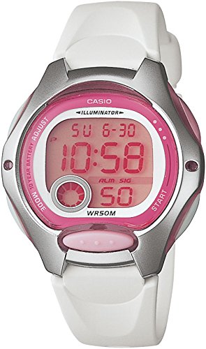 Casio LW-200-7A - Reloj de Cuarzo para Mujer, con Correa de Goma, Color Blanco