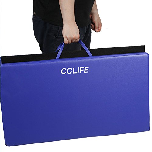 CCLIFE Colchoneta Plegable de Espuma para Gimnasia Yoga Deportiva Yoga estrilla Triple Plegable