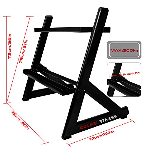 CCLIFE Rack de Almacenamiento de Mancuernas Soporte para Mancuernas, Color:Soporte para Pesa 004