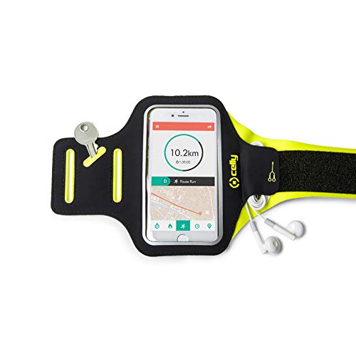 Celly ARMBANDXLYL– Brazalete para Smartphones, color Negro y Amarillo