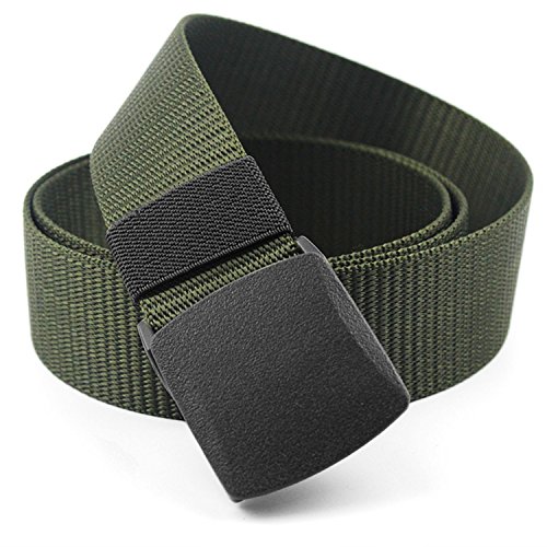 Chalier Schwarz & Armee Grün Cinturón, Negro y verde militar, Talla única Unisex Adulto