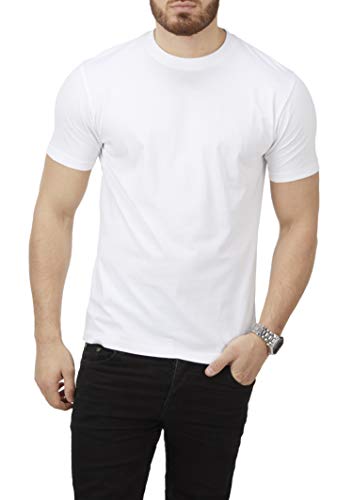 Charles Wilson Paquete 5 Camisetas Cuello Redondo Lisas (Medium, Essentials)