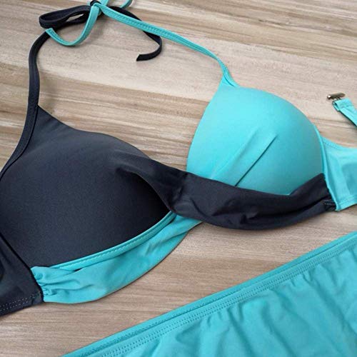 CheChury Bikinis Mujer 2020 Push Up Halter Bikini Traje de baño Acolchado Bra Tops y Braguitas Bikini Sets Talla Grande Bañador Vacaciones