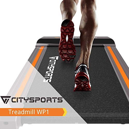 CITYSPORTS Cinta de Correr Caminar Plegable, Oficina/Gimnasio en Casa, Cinta de Correr Caminar Eléctrica de 1-6 km/h, Fácil de Mover y Almacenar, Gimnasio Tranquilo y Cómodo