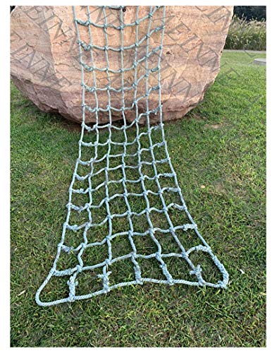 Climbing Rope Netting,Red Escalada Niños Hamaca Red Trepar Trepa Escalar Redes Trepadora Cuerda Gruesa Nylon Andinismo Alpinismo Montañismo Malla Grande Nailon Entrenamiento Neto,para Niños,12mm,Gris