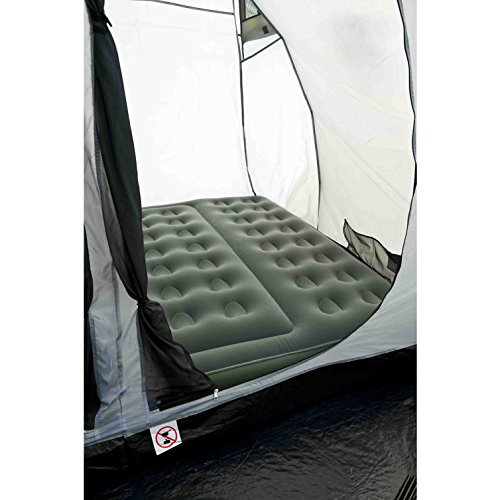 Coleman Coastline 4 Deluxe Tienda de campaña de túnes de 4 plazas para camping o festivales, acampada, familiar, impermeable hasta 3000 mm de columna de agua, Verde, 4 personas