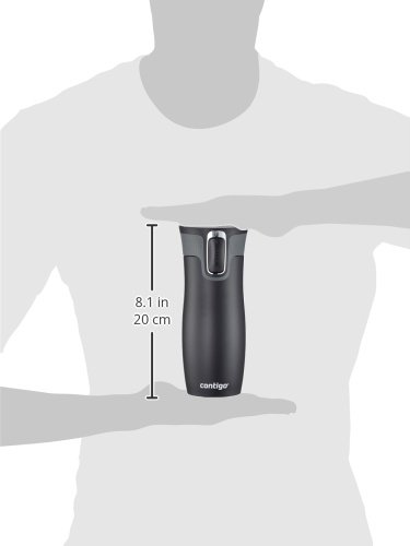 Contigo - West Loop Vaso Térmico, color negro mate, 470 ml