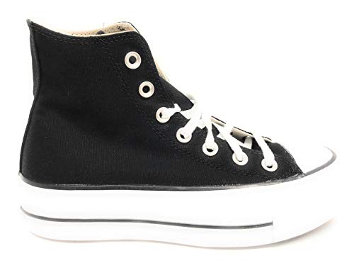 Converse Chuck Taylor CTAS Lift Hi, Zapatillas para Mujer, Negro (Black/White/White 001), 36 EU