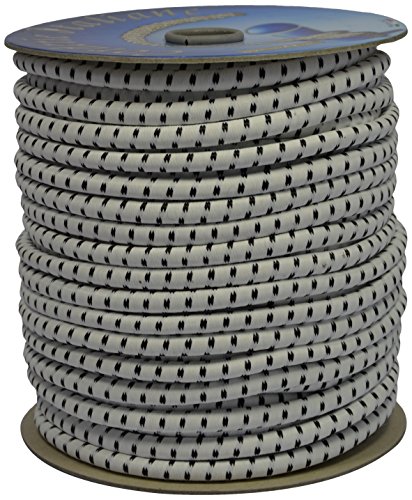 Corderie Italiane 6005087 Treccia Elastica, 8 mm-50 mt, Bianco, blanco