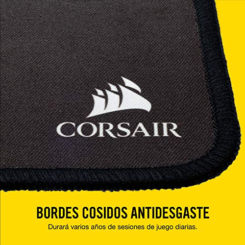 Corsair MM300 - Alfombrilla de ratón para juego (superficie paño antidezgaste), Tamaño Medio,  Negro