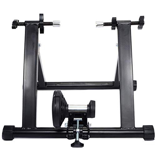 COSTWAY Bicicleta Estática Soporte Rodillo de Ciclismo Entrenamiento Plegable Carga Máxima hasta 150 kg Color Negro