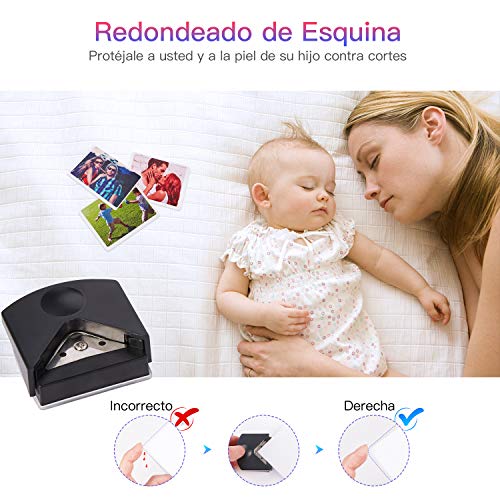 Crenova A4 A5 A7 Plastificadoras con Redondear Esquinas, Cortador de Papel y Pack de 20 Fundas para Plastificar