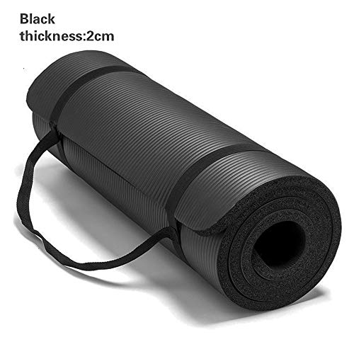 CXZC Colchoneta de Yoga, colchoneta Antideslizante, colchoneta de Entrenamiento Extra Gruesa para Yoga, colchoneta de Pilates de Alta Densidad con Correa de Transporte, 183 x 61 x 2 cm