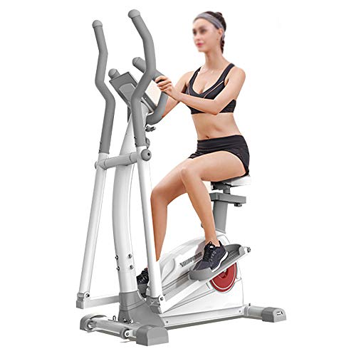 DEAR-JY Elípticas de Fitness de Control magnético,3 en 1 Máquina elíptica Cintas de Correr para Fitness Bicicletas Estáticas,Space Walker Machine con Asiento Equipo de Gimnasia