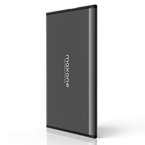 Disco duro externo 500GB - 2.5" USB 3.0 Ultrafino Diseño Metálico HDD Portátil para Mac, PC, Laptop, Ordenador, Xbox one, PS4, Smart TV, Chromebook - Grey