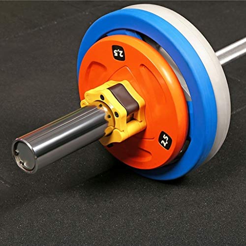 Discos de Pesas Discos Olímpicos Juegos de placas de color de fitness con barra olímpica Grip Peso placas olímpicas for el entrenamiento de fuerza, pesas y Crossfit Discos de Pesas para Musculación