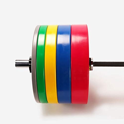 Discos de Pesas Discos Olímpicos Las placas con barra de color Pesos placas de peso de elevación discos Barbells Barbells Placa for Olímpico, utilizado for el entrenamiento de fuerza, Crossfit y Micro