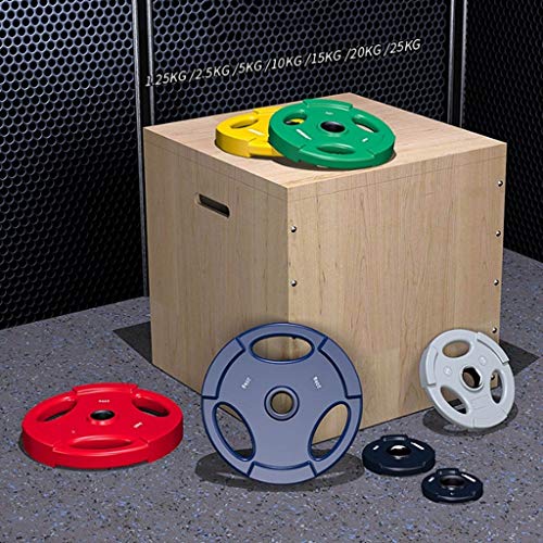 Discos de Pesas Discos Olímpicos Placas Barbells Mancuernas placas peso de caucho for gimnasio en casa aptitud del entrenamiento de ejercicios de elevación Placas fraccional Olímpicos Juego de 2 placa