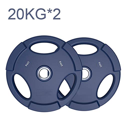 Discos de Pesas Discos Olímpicos Placas Barbells Mancuernas placas peso de caucho for gimnasio en casa aptitud del entrenamiento de ejercicios de elevación Placas fraccional Olímpicos Juego de 2 placa