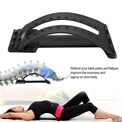 Dispositivo de estiramiento de espalda de múltiples etapas, soporte lumbar de yoga para la espalda, masaje de estiramiento de la columna Pilates, alivia el dolor, relaja las articulaciones