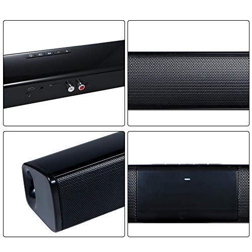 Docooler Barra de Sonido para televisores,Luxus inalámbrico BT 4.0 Altavoz SoundBar TV de Cine en casa 3D de Bass televisor de subwoofer con RCA Line – Mando a Distancia