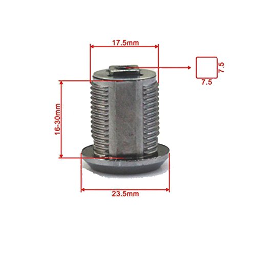 Doutop Cerraduras para armario de llave de bloqueo de puerta para buzón, cajón o armario, 16 mm, 20 mm, 25 mm, 30 mm, con llaves, 30 mm