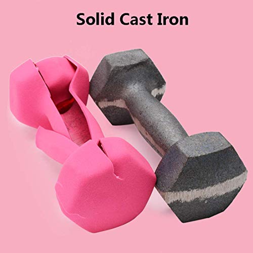 Dumbells Conjuntos, Reparto pesos de hierro color hexadecimal pesas para mujeres y hombres, 1kg, 1,5 kg, 2 kg, 3 kg, Pesas Barra serie de ejercicios para el entrenamiento de fuerza y ​​Core,3kg*2