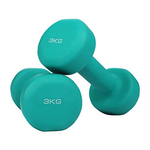 Dumbells Conjuntos, Reparto pesos de hierro color hexadecimal pesas para mujeres y hombres, 1kg, 1,5 kg, 2 kg, 3 kg, Pesas Barra serie de ejercicios para el entrenamiento de fuerza y ​​Core,3kg*2