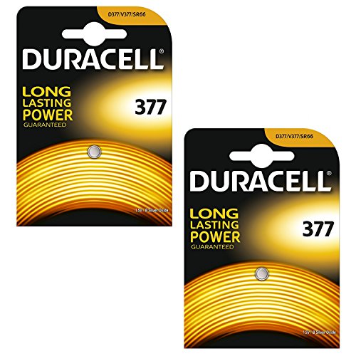 Duracell Batería de reloj de óxido de plata (2 X 377 SR626SW SB-AW AG4) 1.55V