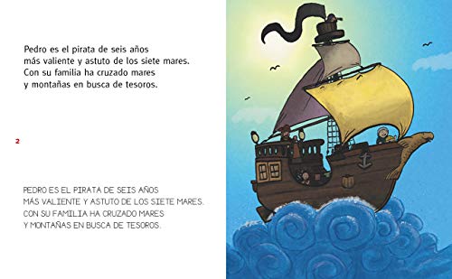 El tesoro del pirata: En letra MAYÚSCULA y de imprenta: libros para niños de 5 y 6 años (Aprender a leer en letra MAYÚSCULA e imprenta)