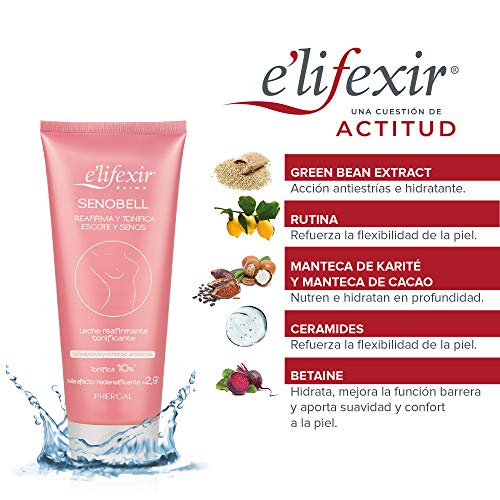 Elifexir Senobell - Crema Reafirmante Senos | Anti Estrías | Acción Redensificante| Leche Hidratante | Reafirmante Pecho 200ml