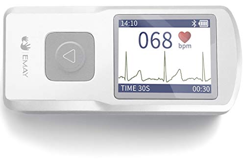 EMAY Monitor Inalámbrico de Salud Cardíaca (para iPhone y Android, Mac y Windows), Monitor Portátil de Frecuencia Cardíaca y Ritmo