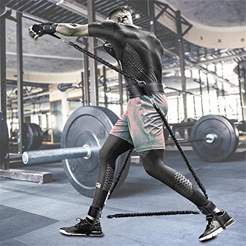 Entrenador de bandas resistencia agilidad y velocidad cuerpo completo 100 lb - Conjunto entrenamiento fuerza piernas Poder explosivo, para Boxeo sentadillas con salto vertical, con bolsa transporte