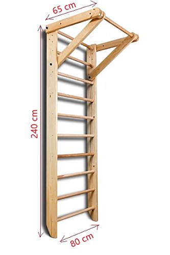 Escalera Sueca Sport-1-240 Espaldera para Gimnasio, Espaldera de Fitness, Complejo Deportivo de Gimnasia, Gimnasia de los niños en casa, Barras