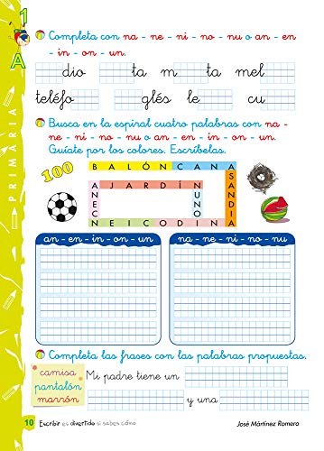 Escribir es divertido si sabes como. Cuaderno 1A. Composición escrita (Niños de 6 a 7 años)