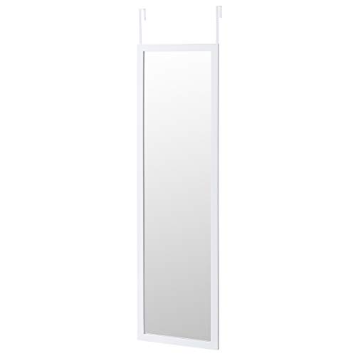 Espejo de Puerta Moderno Blanco de plástico para Dormitorio de 35 x 125 cm Fantasy - LOLAhome