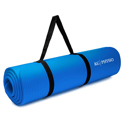 Esterilla Yoga KG | PHYSIO (1cm), Calidad Premium Colchoneta de Fitness para Gimnasio, Pilates o en Casa con Tirante (dentro de la colchoneta) 183cm x 61cm x 1cm (grueso)