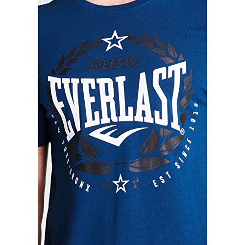 Everlast - Camiseta de cuello redondo para hombre, diseño de laurel Azul azul XL