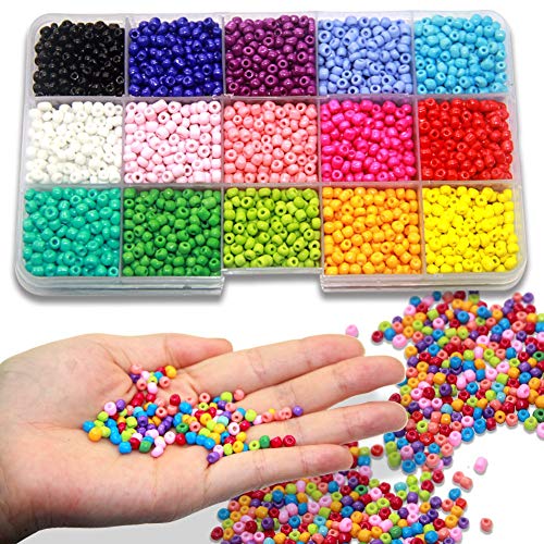 Ewparts 3mm Mini cuentas de cristal para los niños DIY Bracelet Arte y joyería-Making, cadena de cuentas de fabricación de juego, Fadeless Color (Full color)