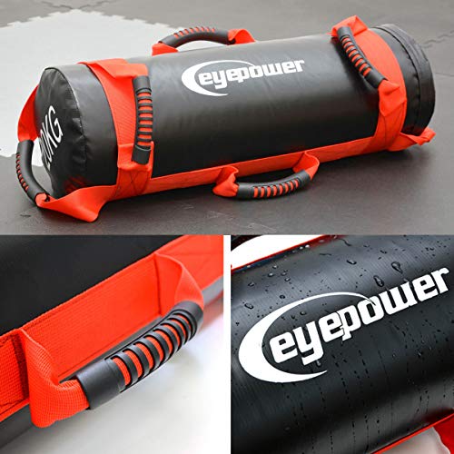 EYEPOWER 5-20kg Power Bag 20x60cm Saco de Arena para Entrenamiento con Pesa Rojo