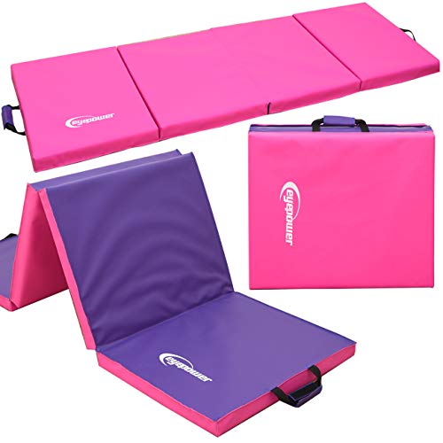 EYEPOWER Colchoneta de Entrenamiento Gimnasia XL 200x60x5cm Plegable Rosa