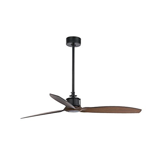 Faro Barcelona 33395 - JUST FAN Ventilador de Techo Negro/Madera con Motor DC