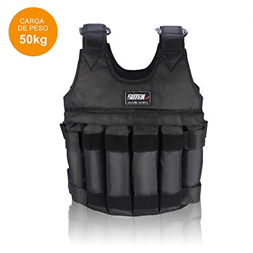 fdit ajustable Peso West gewichtete Chaleco/Chaquetas Ejercicios Entrenamiento Chaleco carga máxima 20 kg/50kg, tamaño 20 kg