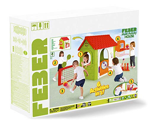 FEBER- Activity House 6in1, Casa Infantil a Partir de 3 años con Juegos incorporados (Famosa 800012606)