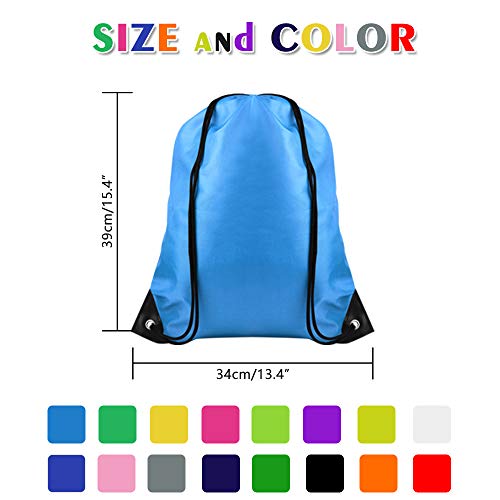 FEPITO 22pcs Bolsa Mochila Cordones Cadena Mochila Bolsa de Asas a Granel Bolsa de Cincha Bolsas Deportivas para Gimnasio Viajar (16Colors)