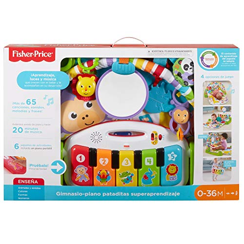 Fisher-Price - Gimnasio bebé Piano Pataditas superaprendizaje - (Mattel FWT12)