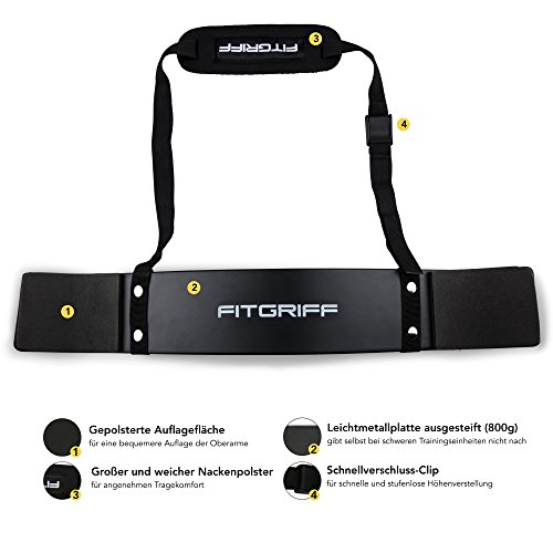 Fitgriff® Arm Blaster, Bicep Blaster, Aislador de Brazo y Bíceps, Levantamiento de Pesas, Arm Curl, Bicep Isolater Trainer, Accesorio para Gimnasio (Black)