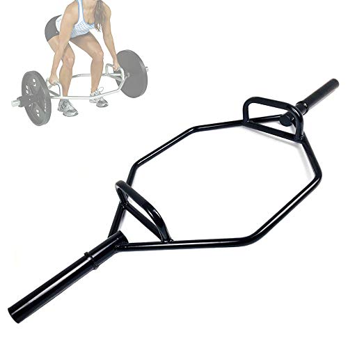 FLBTY Barra Hexagonal, Barra De Trampa Hexagonal Fitness, Barra para Sentadillas De Gran Diámetro, con Un Diámetro De 5 Cm En Ambos Extremos, Y Una Barra para Sentadillas con Agujeros Grandes