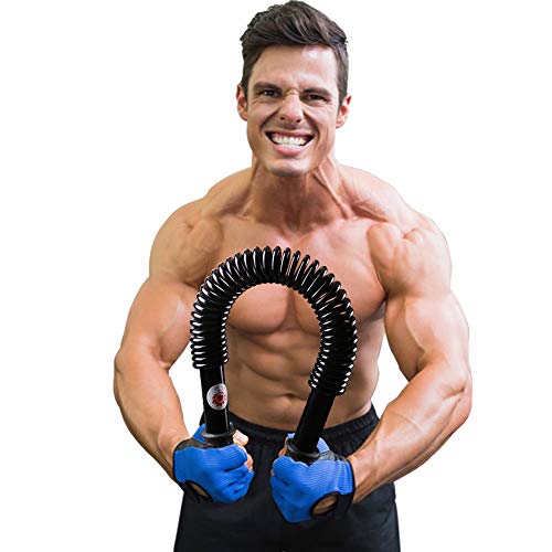 Flexi Rod o Poder Twister para Hombros, Brazos y Pecho Ejercicios Stretching tonificación con ERG Agarre Asas, Musculacion Pesas Ejercicio, Equipos de Gimnasio en casa!,30KG